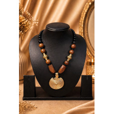 Golden Orbit Dokra Necklace