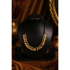 Handcrafted Tribal Dokra Spiral Disc Necklace with Brass Bead Charms
