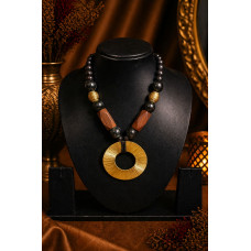 Handcrafted Tribal Dokra Circular Ring Pendant 