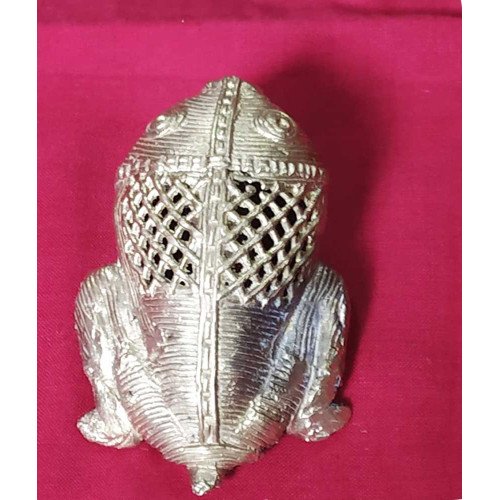 Dhokra Frog Showpiece