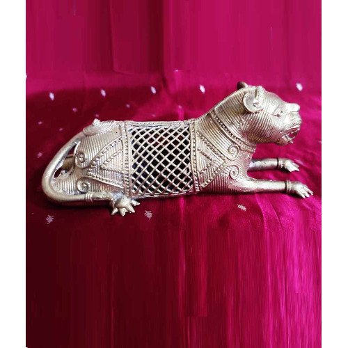 Home Decor Dhokra Sitting Tiger