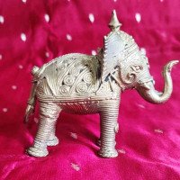 Small Dhokra elephant showpiece