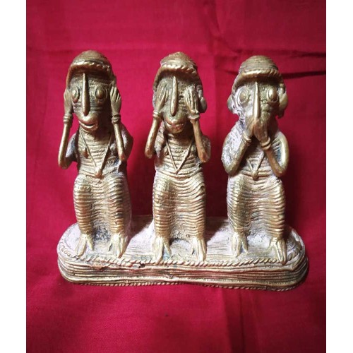 Three Monkey Statue Showpiece - Gandhi Ji Monkey Set