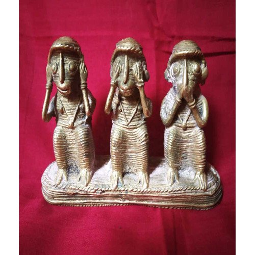 Three Monkey Statue Showpiece - Gandhi Ji Monkey Set