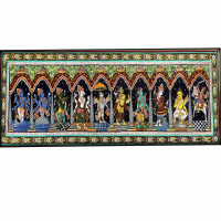 Dasa Avatara Pattachitra on Silk
