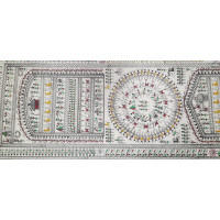 Tribal art (Saura) on silk 3 Tribal art (Saura) on silk 3