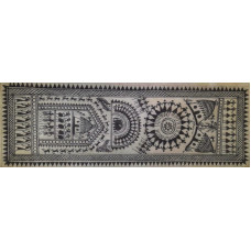 Tribal art (Saura) on silk 4
