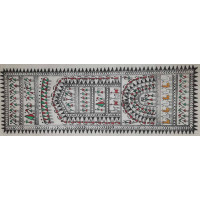 Saura Tribal Painting on Silk Saura Tribal Painting on Silk