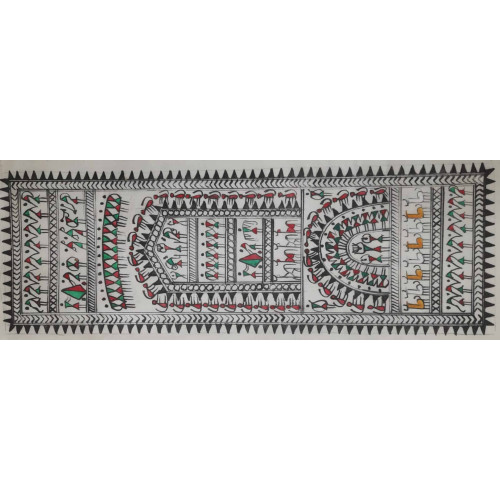 Saura Tribal Painting on Silk Saura Tribal Painting on Silk