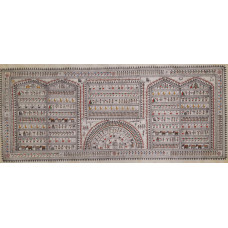 Tribal art (Saura) on silk 5