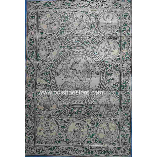 Dasa Abatara Palm Leaf With Rasalila PLR009