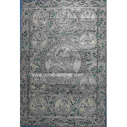 Dasa Abatara Palm Leaf With Rasalila PLR009