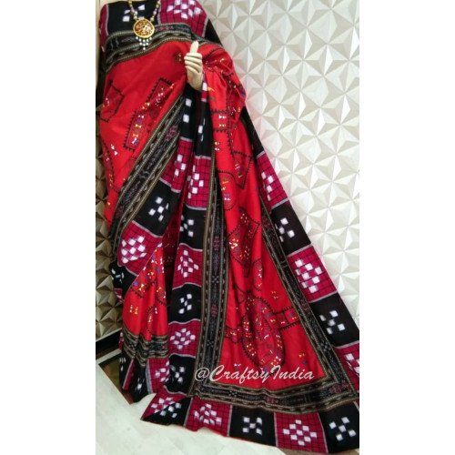 Hand Painted  Pasapali Saree