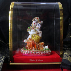 Krishna Infant with Yashoda Fibre Statue in Transparent Box1692