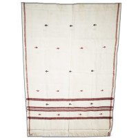 Cotton Plain Odhni Black-Red Fish Print