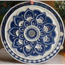 Ethnic Floral Wall Plate Round Lippan Art 16 Inch Ethnic Floral Wall Plate Round Lippan Art 16 Inch
