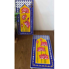 Jhoroka Lotus Lippan Art – 2-Piece Set 22×10 Inch Jhoroka Lotus Lippan Art – 2-Piece Set 22×10 Inch