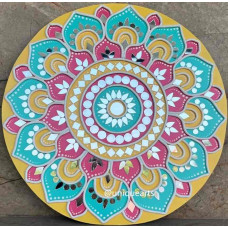 Vibrant Multi-Flower Lippan Art Round – 14 Inch Vibrant Multi-Flower Lippan Art Round – 14 Inch