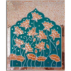 Lotus Jhroka Lippan Art Rectangular 18×15 Inch Lotus Jhroka Lippan Art Rectangular 18×15 Inch