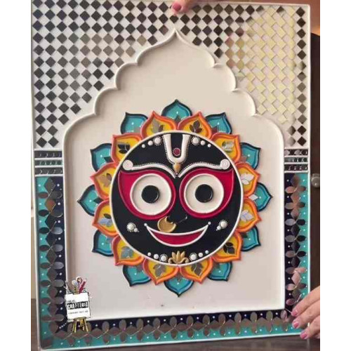 Shree Jagannatha Lippan Art Rectangular Jhroka Design 20×15 Inch Shree Jagannatha Lippan Art Rectangular Jhroka Design 20×15 Inch