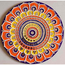Floral Lippan Art Round MDF Artwork –14 Inch Floral Lippan Art Round MDF Artwork –14 Inch