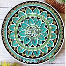 Floral Round MDF Wall Plate Multi-Color 14 Inch Floral Round MDF Wall Plate Multi-Color 14 Inch