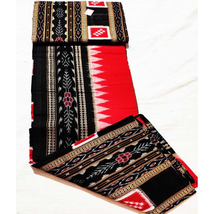Shop online for Sambalpuri Flower Print Border Cotton Dress Meterial sourced from Sambalpuri Saree Center and marketed by Odisha E Store