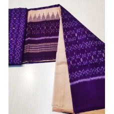 Sambalpuri Purple-wheat Cotton Dress Meterial