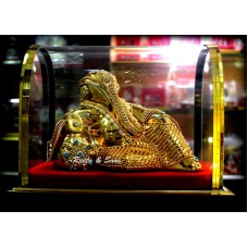 Lord Ganesh Golden resting pose 1635
