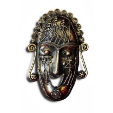 Brass Dokra Mask Wall hang