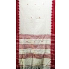 Maroon Border Handwoven Koraput Cotton Stole