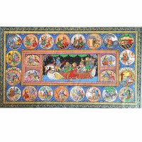 Nauka Vihar 20"x30" Pattachitra on silk