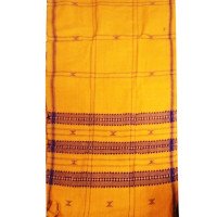 Orange color Handwoven Koraput Cotton Stole