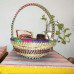 Sabai Grass Handmade Flower Fruit Basket Gift Hamper with handle
