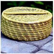 Sabai Grass Round Bread Basket Multipurpose Basket with lid