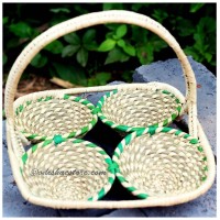 Sabai Grass Utility Dry Fruit Chocolate Tray Mandir basket with handle