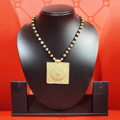 Tribal Handmade Dhokra  Jhoti Pendant Necklace