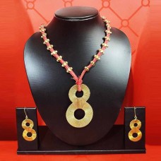 Tribal Handmade Dhokra Pink Necklace
