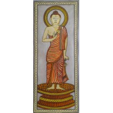 Buddha Standing Pattachitra Painting on Silk