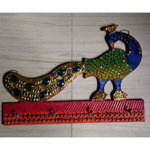  Tanjoor Paint Key holder (peacock)
