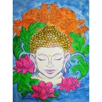 Gautam Buddha Face Painting