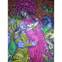 Radha Krishna Modern Painting 3