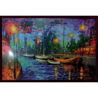 River Boats Scenery Painting