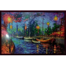 River Boats Scenery Painting