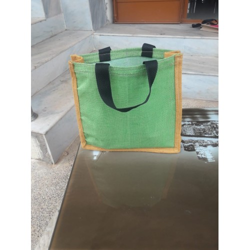 Green jute bag