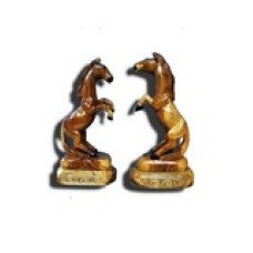 Wooden Horse Pair