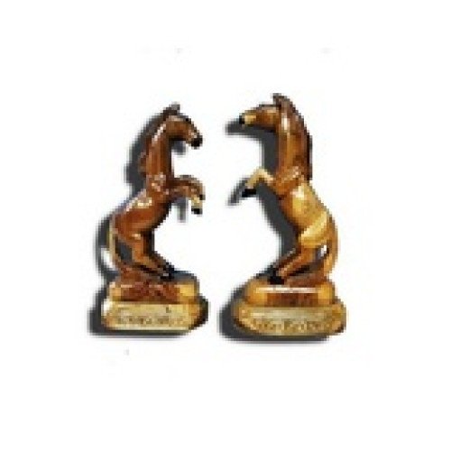 Wooden Horse Pair