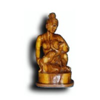 Wooden Mother & Child 3