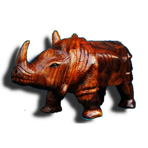 Wooden Rhino 1
