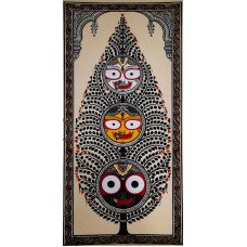 Tree of Life with Jagannath Balabhadra and Subhadra Black